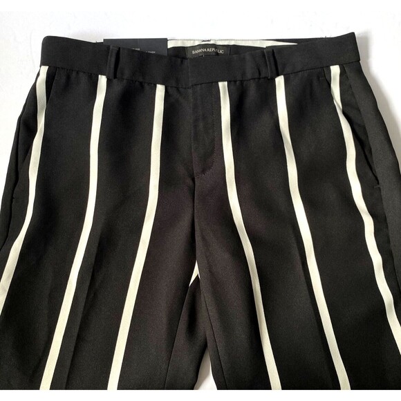Banana Republic Avery Ankle Pants Womens 4 Long  Multi Striped Crop Trouser New - Picture 2 of 16